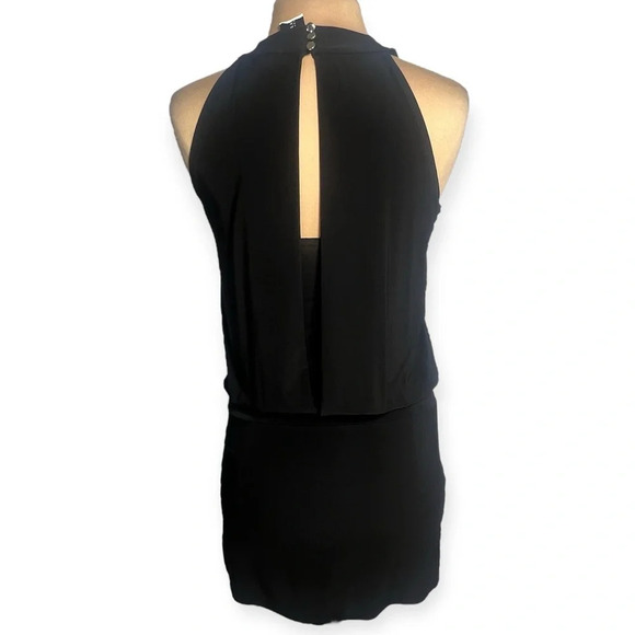 WHBM black halter mini dress size S little black party dress - Picture 4 of 6